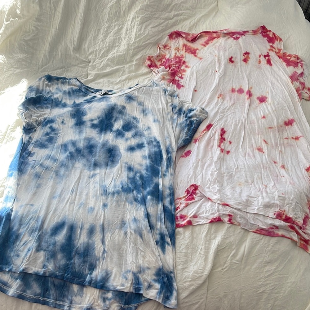 Two tye dye blouses